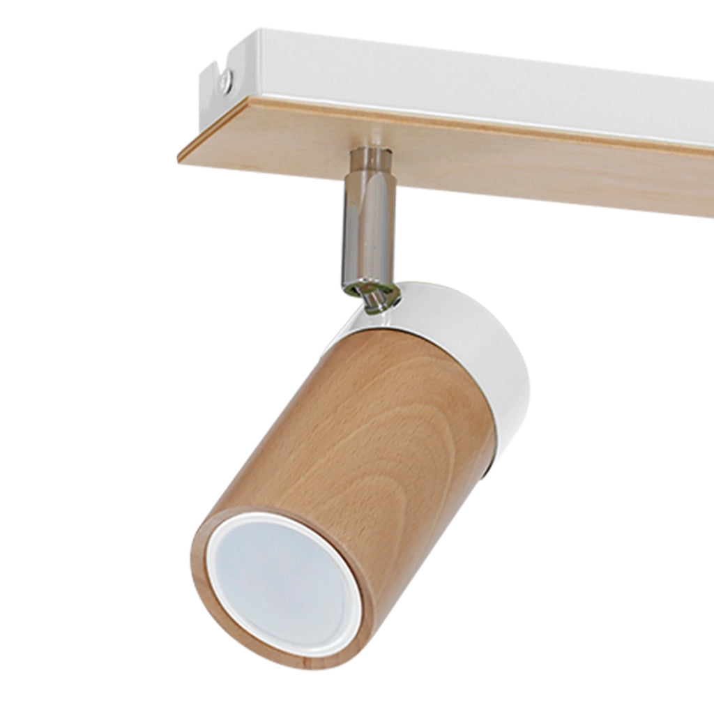 Plafoniera Milagro Baron 3xGU10 legno bianco marrone moderna