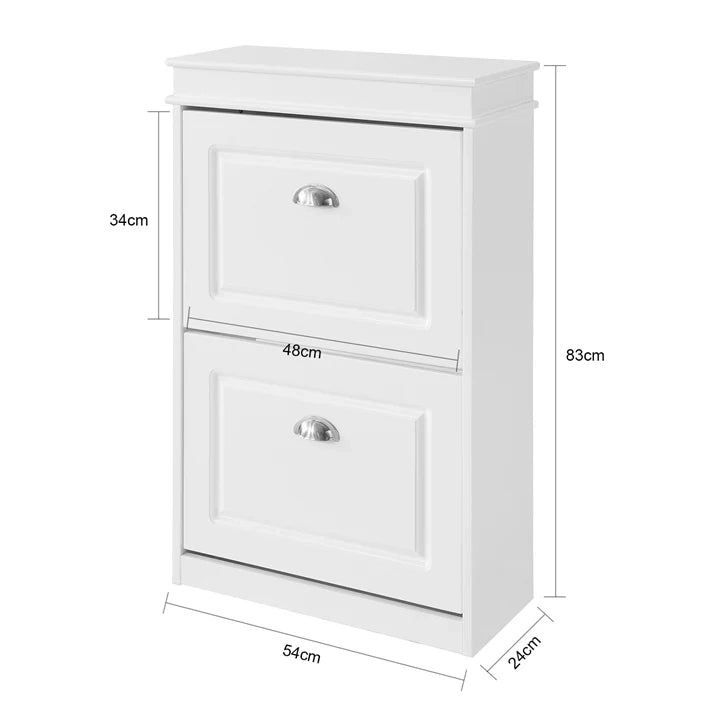 Scarpiera Salvaspazio Slim Portascarpe Salvaspazio Regolabili 54x24x83cm Bianco FSR78-W