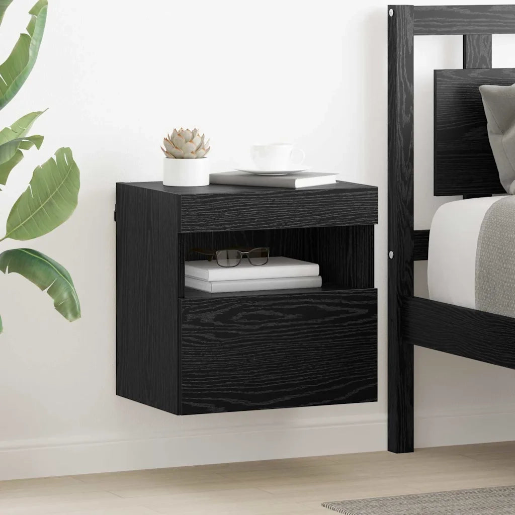 Mobile TV da parete-Mobile TV a Muro-Credenza TV Rovere Nero 40 x 30 x 40 cm