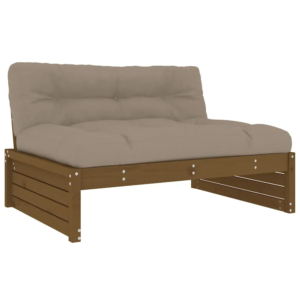 Set Divani da Giardino 2 pz con Cuscini in Legno Massello ambra 3186133