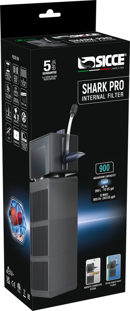 Sicce Shark PRO 900 - Filtro Interno Modulare con supporto magnetico