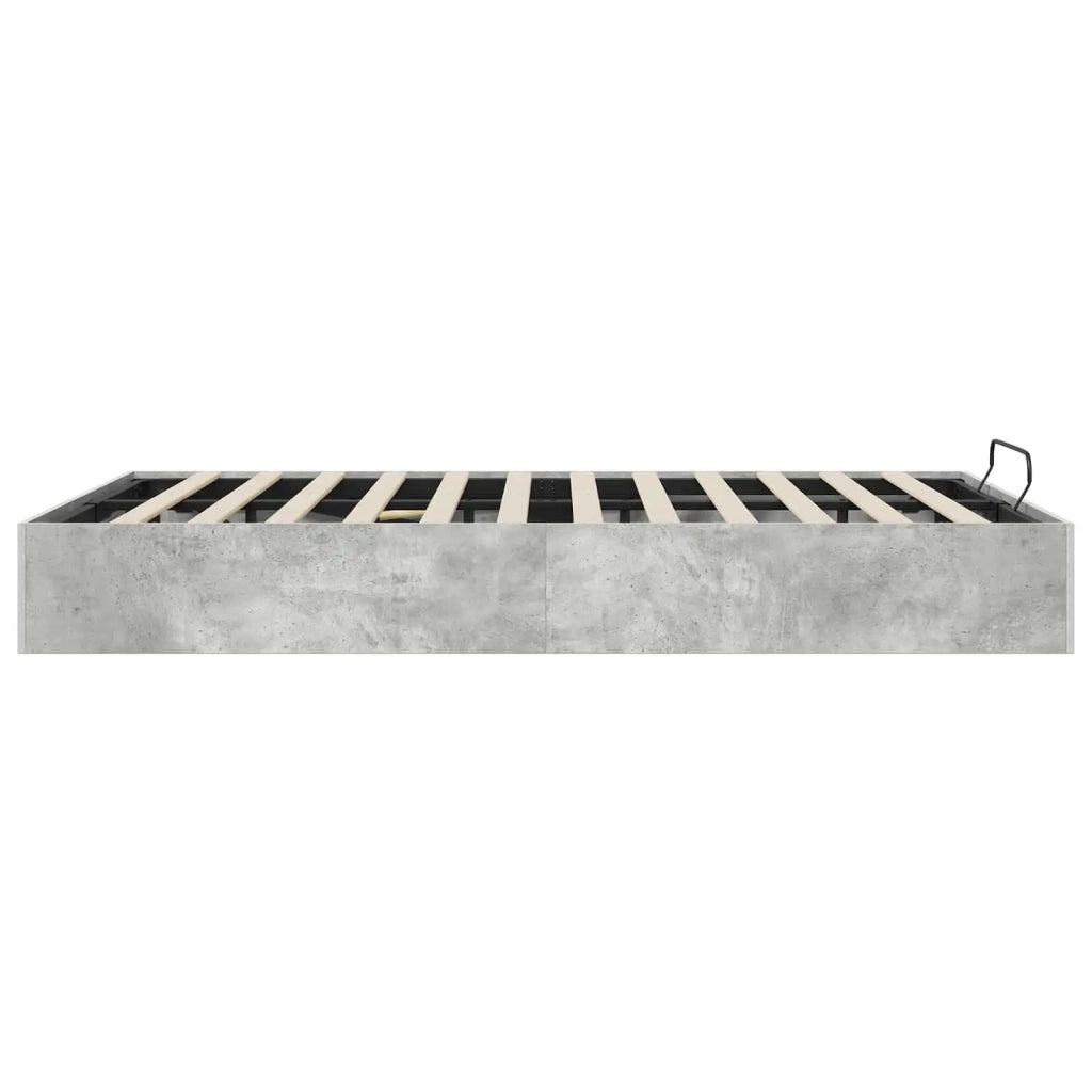 Letto ottomano Grigio cemento 120 x 200 cm Legno multistrato