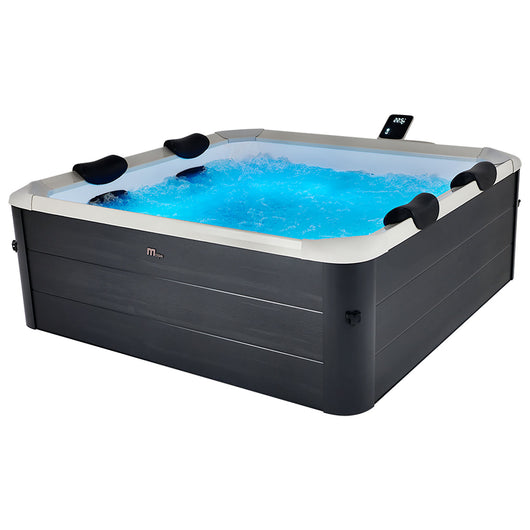 Vasca Idromassaggio Spa Oslo Aero Plus Smart con Wifi per 6 Persone 180x180x65 cm in Materiale Plastico Effetto legno