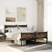 Giroletto senza Materaso in Metallo Rovere Fumo 160x200 cm