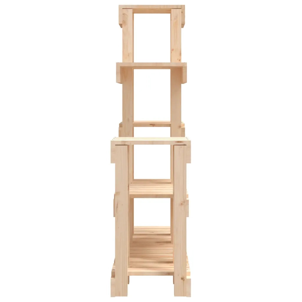 Supporto per piante in legno massello in stile rustico per giardino o patio 92 x 25 x 97 cm realizzato in legno di pino naturale 02_0048471