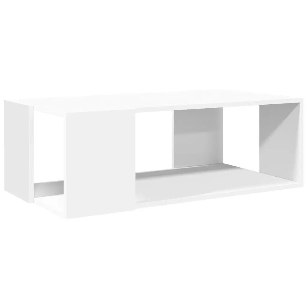 Tavolino da Salotto-Tavolino da soggiorno-Tavolo Bianco 89,5x48x30 cm in Legno Multistrato