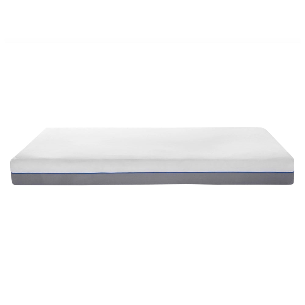 Materasso in Memory Foam Bianco con Tessuto Grigio Duro 140 x 200 cm