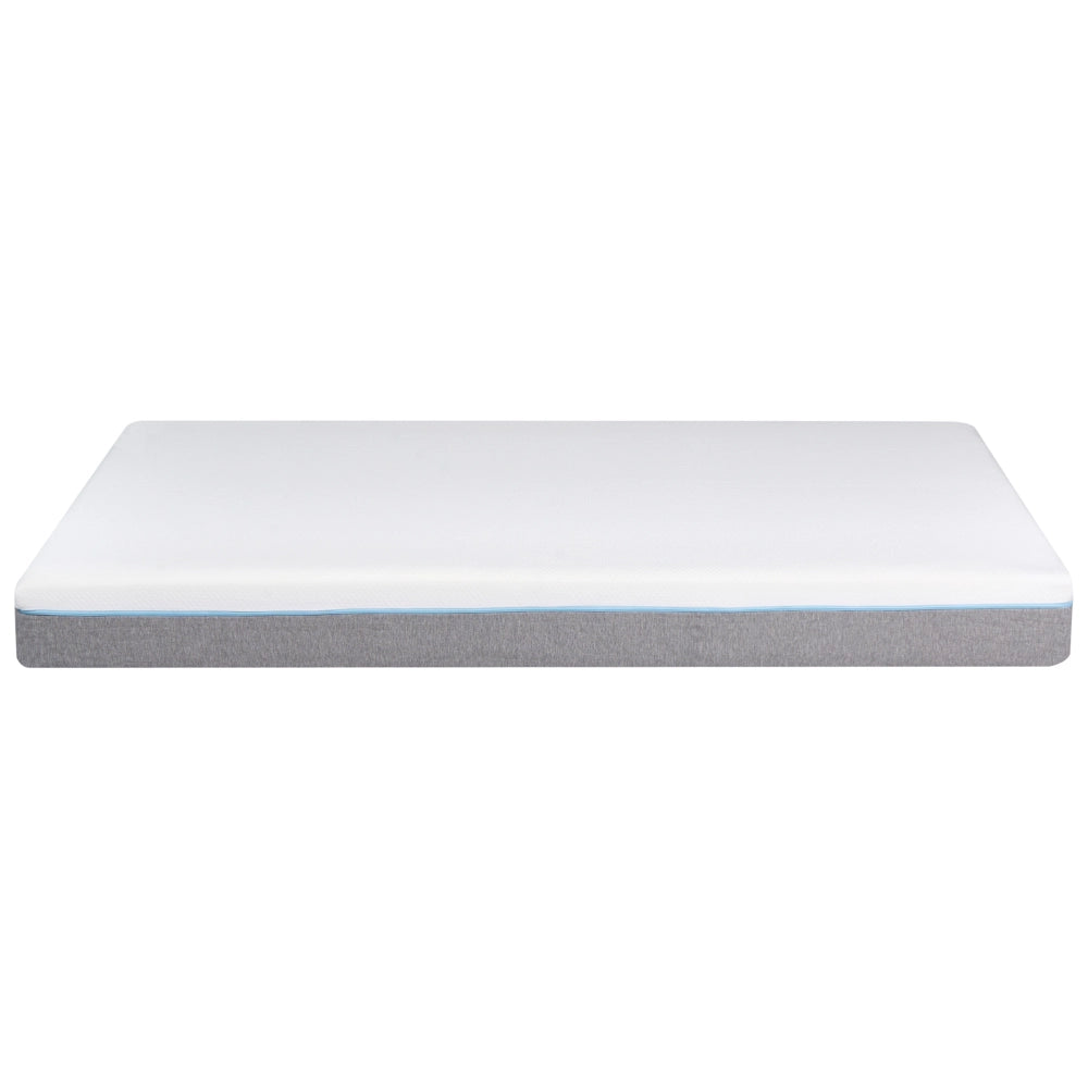 Materasso in Memory Foam Bianco con Tessuto Grigio Duro 140 x 200 cm