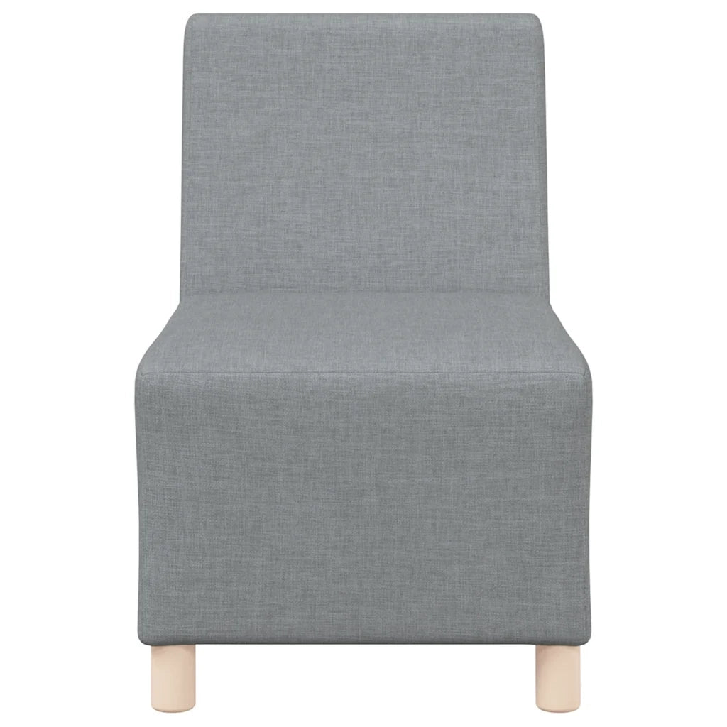 Divano componibile senza braccioli grigio chiaro 55 cm in tessuto 4108468