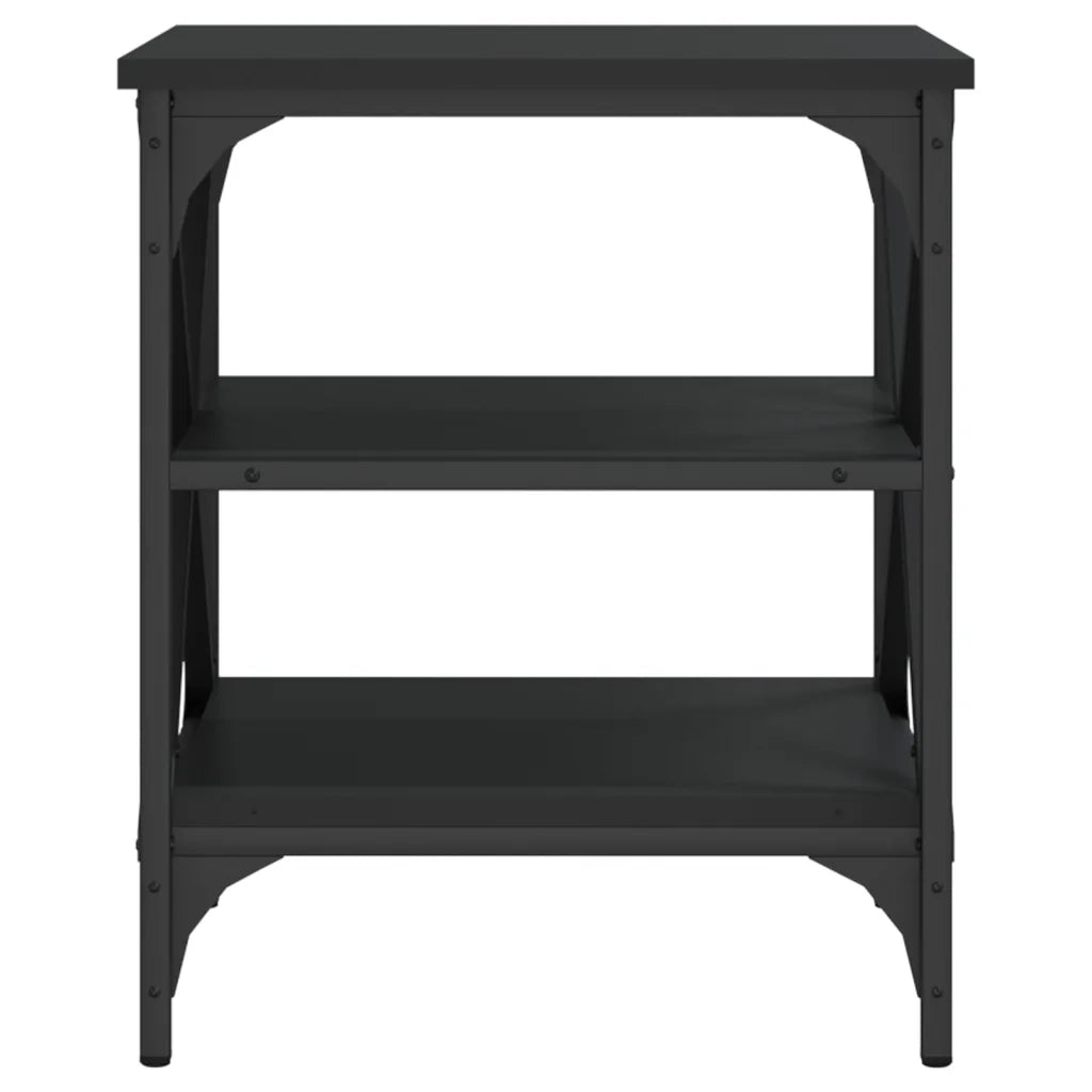 Tavolini 2 pz Neri 40x42x50 cm in Legno Multistrato 825773