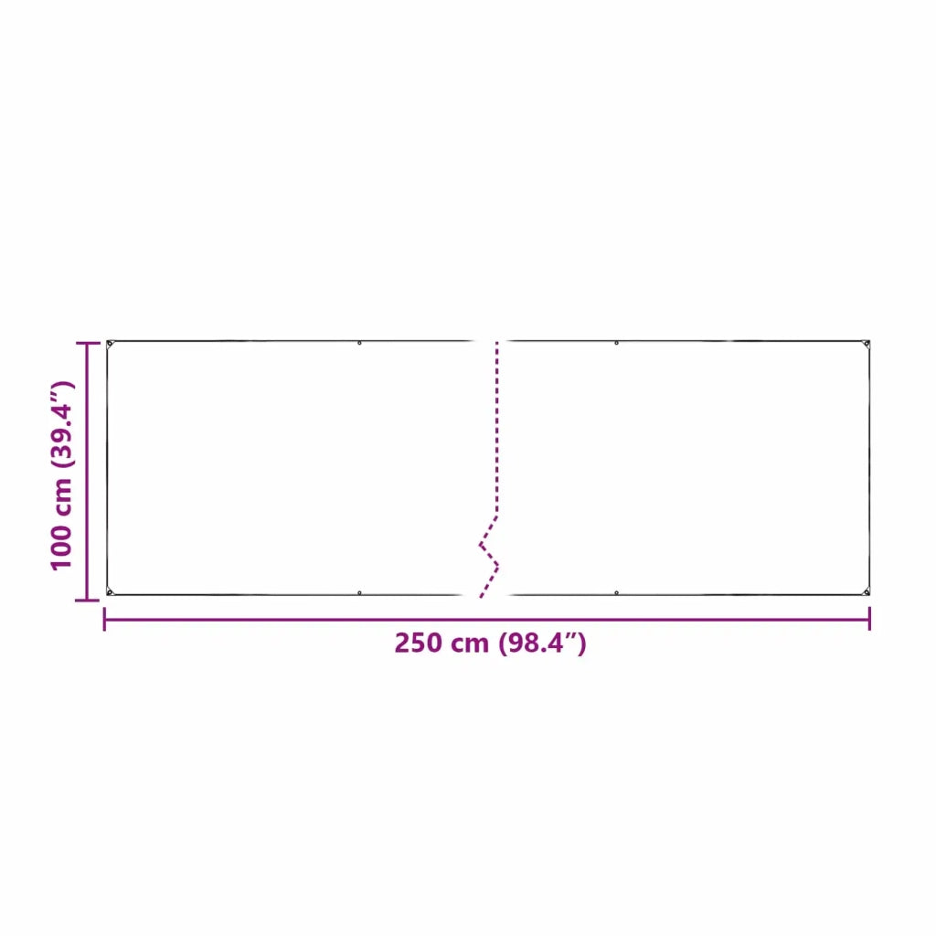 Tarp 350 gsm Trasparente 2,5 x 1 m PVC