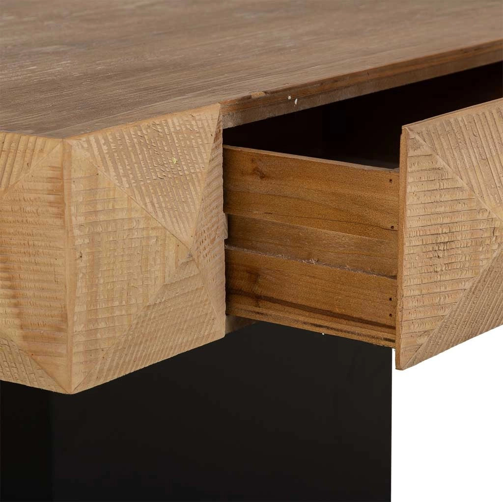 Tavolino in legno marrone 81,5x86x46h