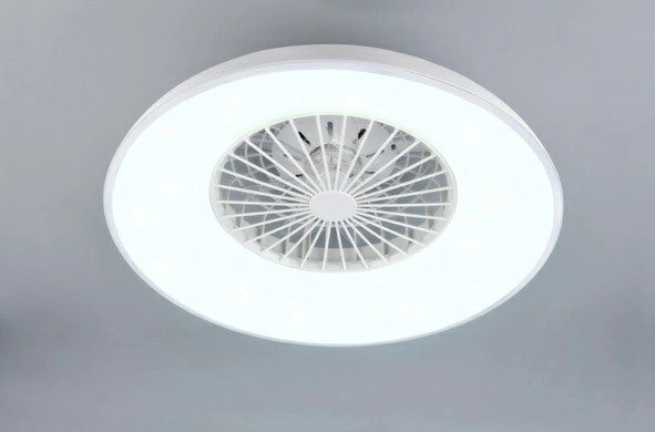 VAJMAT PLAFONIERA LED CON BORDO METALLO BIANCO CON VENTILAT - TRIO