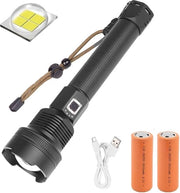 Lampada Tactica USB Ricaricabile 30000 Lumen - Impermeabile e Zoomabile