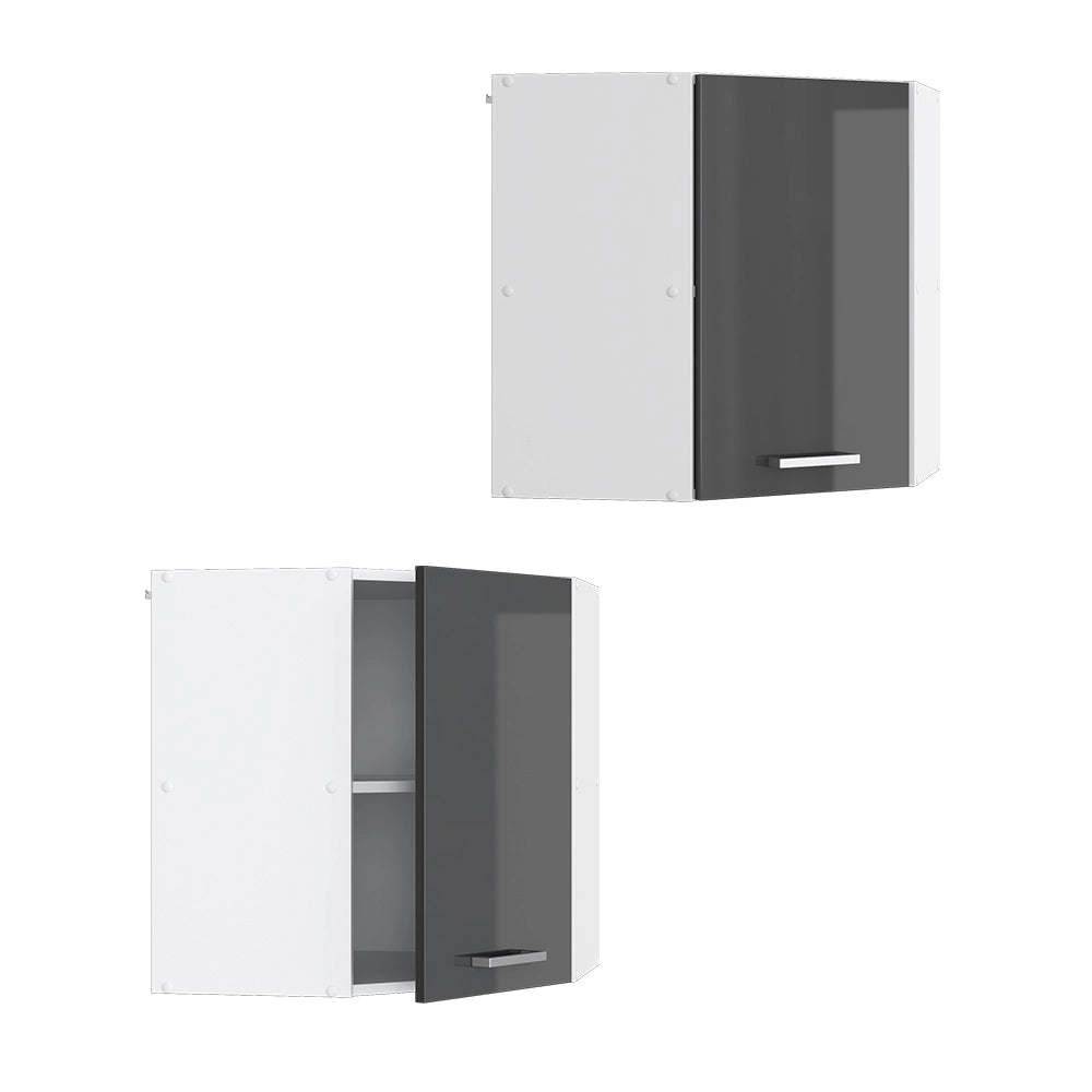 Vicco Mobile angolare da cucina Antracite lucido 57 cm