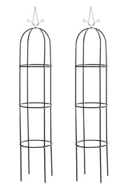 Supporto Piante Rampicanti Colonna ROMANTIKA nero,Set di 2