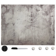 Lavagna magnetica pannello di scrittura scuola casa ufficio vetro da parete 80 x 60 cm grigio 02_0045513