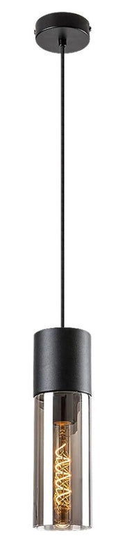 Lampada a sospensione Rabalux Ronno nera E27 Ø9cm