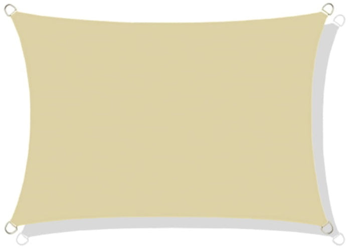 AIO FACTORY Vela ombreggiante impermeabile 4x3 m Beige - Soluzione per ombrelloni da giardino