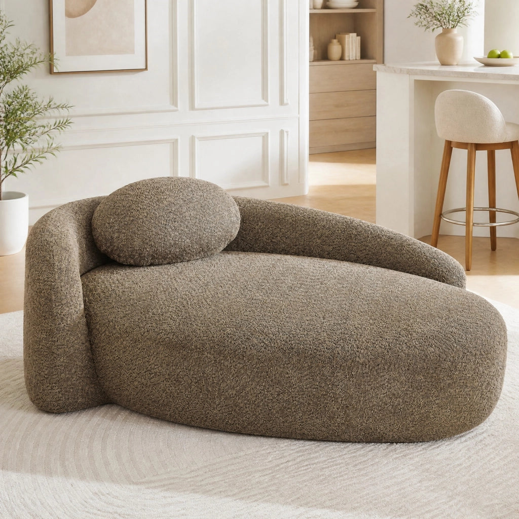 DIVANO in Teddy Marrone con cuscino