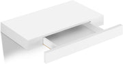 Mensola da Muro, Scaffale Parete Moderno, Mensola con Cassetto in MDF per Soggiorno, Camera da Letto, Cucina, 40x25x5cm Bianco, RG9344ws