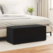 Pouf Nero 101 x 41 x 40 cm Velluto e Legno Ingegnerizzato 876799