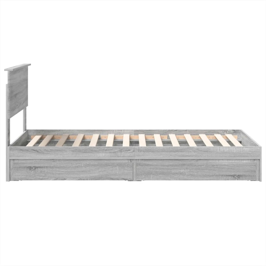 Letto con Contenitore con testiera Grigio Sonoma 75 x 190 cm 3408513
