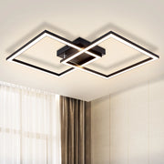 ZMH Lampada da soffitto plafoniera LED quadrata nera 3000K moderna per soggiorno corridoio cucina