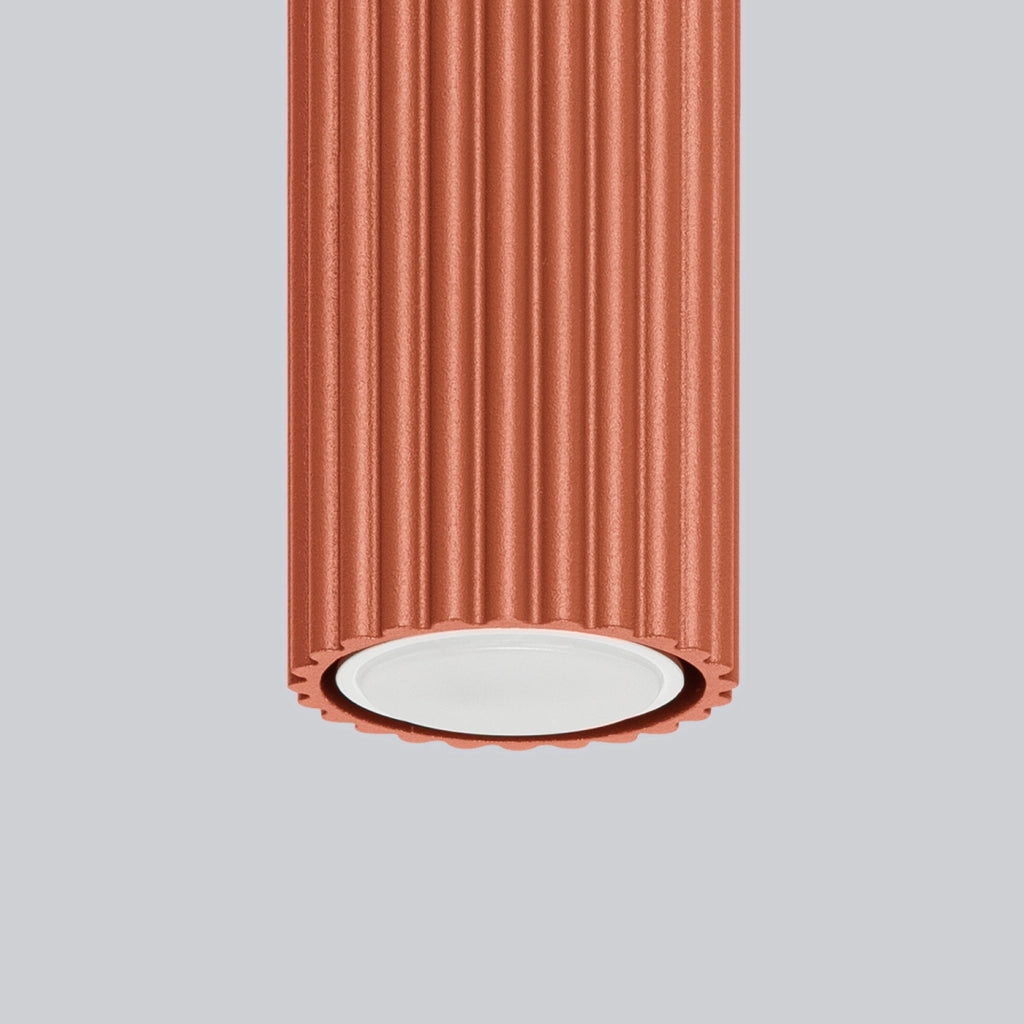 Lampada da soffitto KARBON 10 rosso ocra