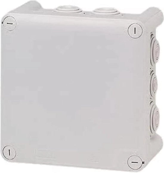Cassetta di intercettazione quadrata 130 x 130 x 74 mm chiusura con 1-4 rotazione grigia - impermeabile