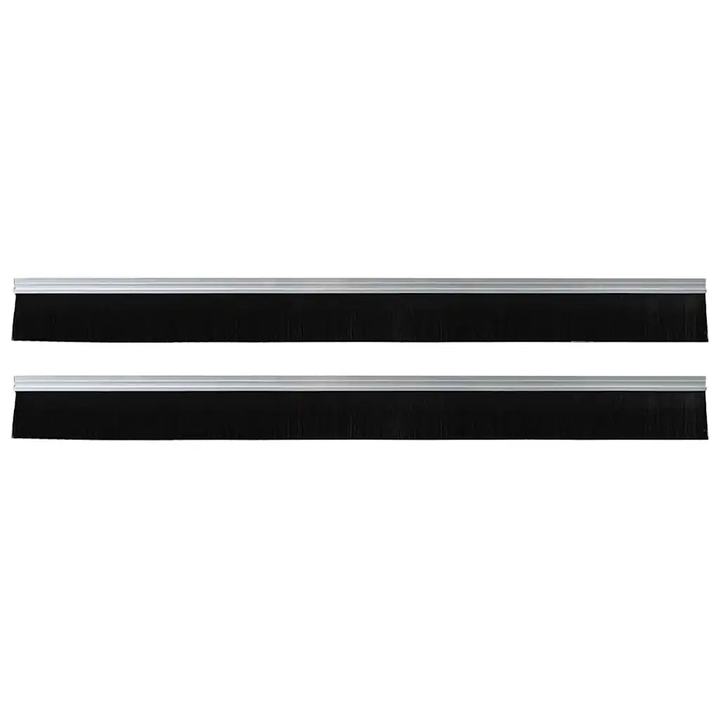 Spazzole per porte autoadesive 2 pcs Argento 100 cm