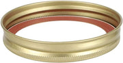 Deksel per contenitore alimentare in vetro - 10 pezzi - Copertura per contenitore alimentare a forma rotonda - Accessorio per cucina - Imbottito e sicuro - (70mm Anello dorato rotondo + piatto di chiusura)