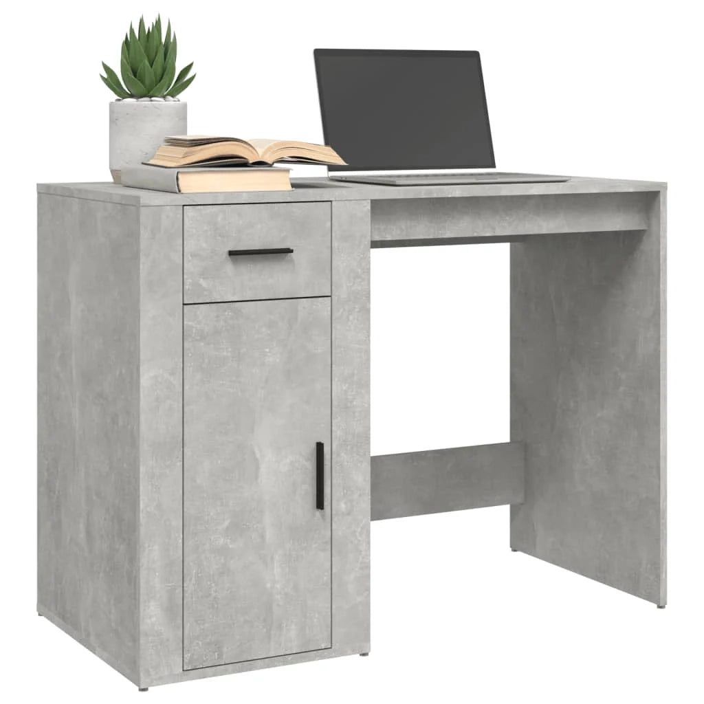 Scrivania tavolo postazione di lavoro mobile per computer studio 100 x 49 x 75 cm legno ingegnerizzato grigio 02_0023824