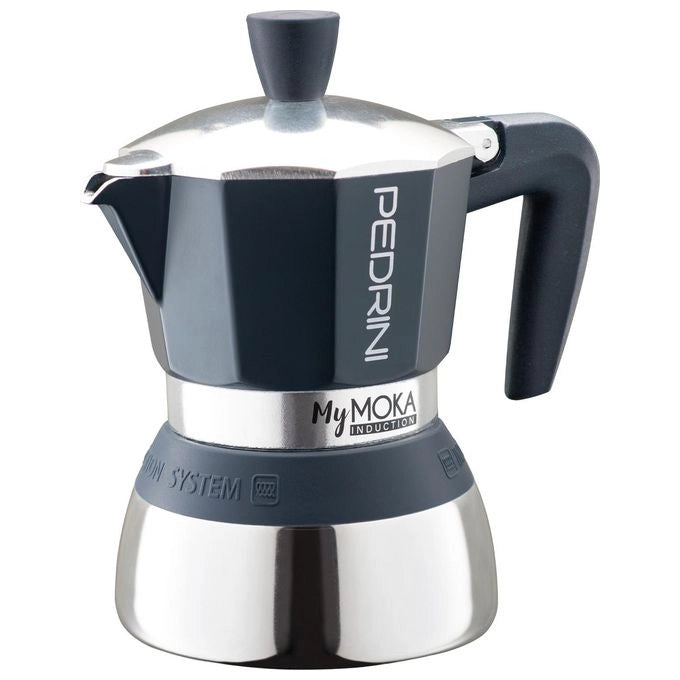Pedrini MyMoka induction Caffettiera 2 tazze Tortora
