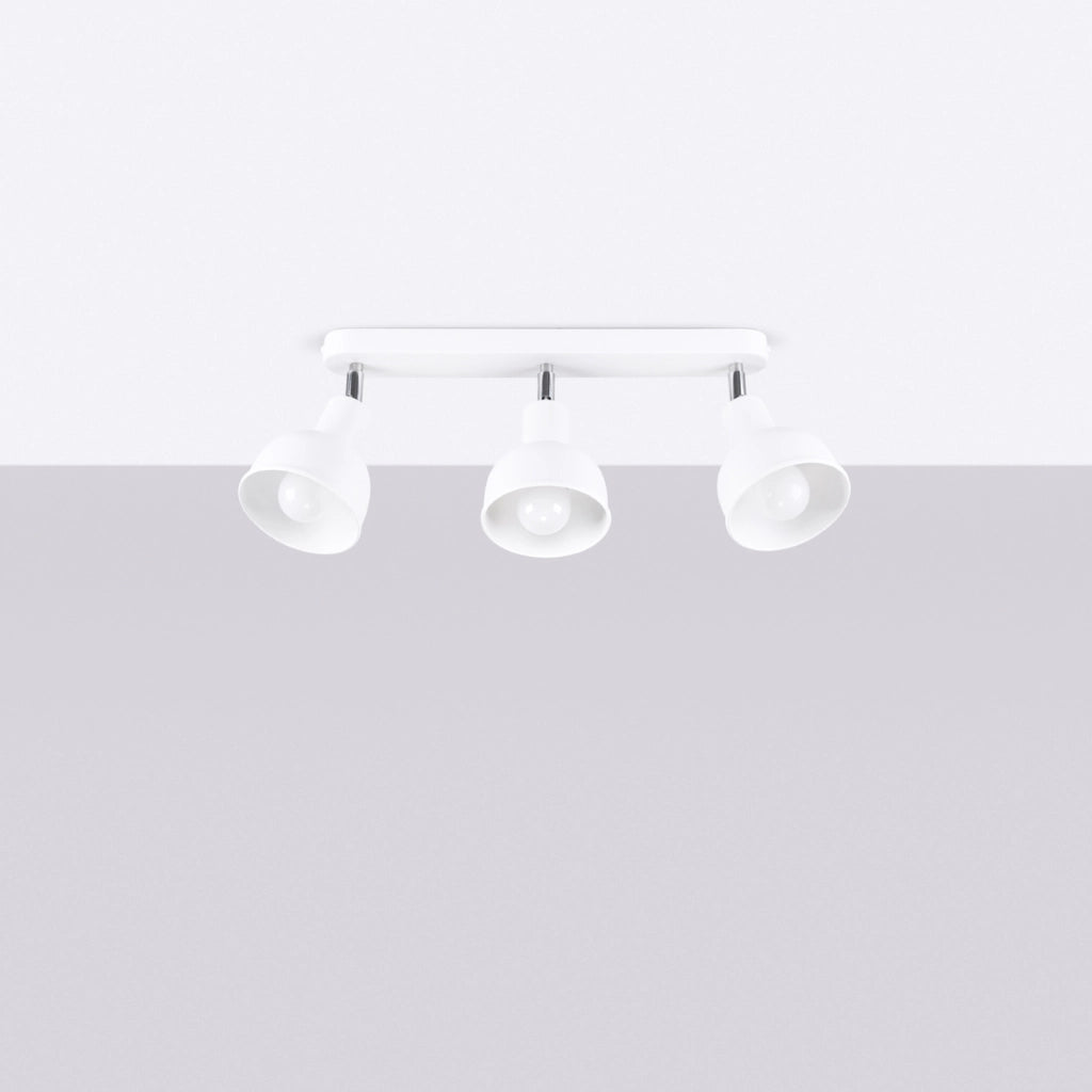 Spot soffitto triplo minimal bianco 3xE27 Pure Lume