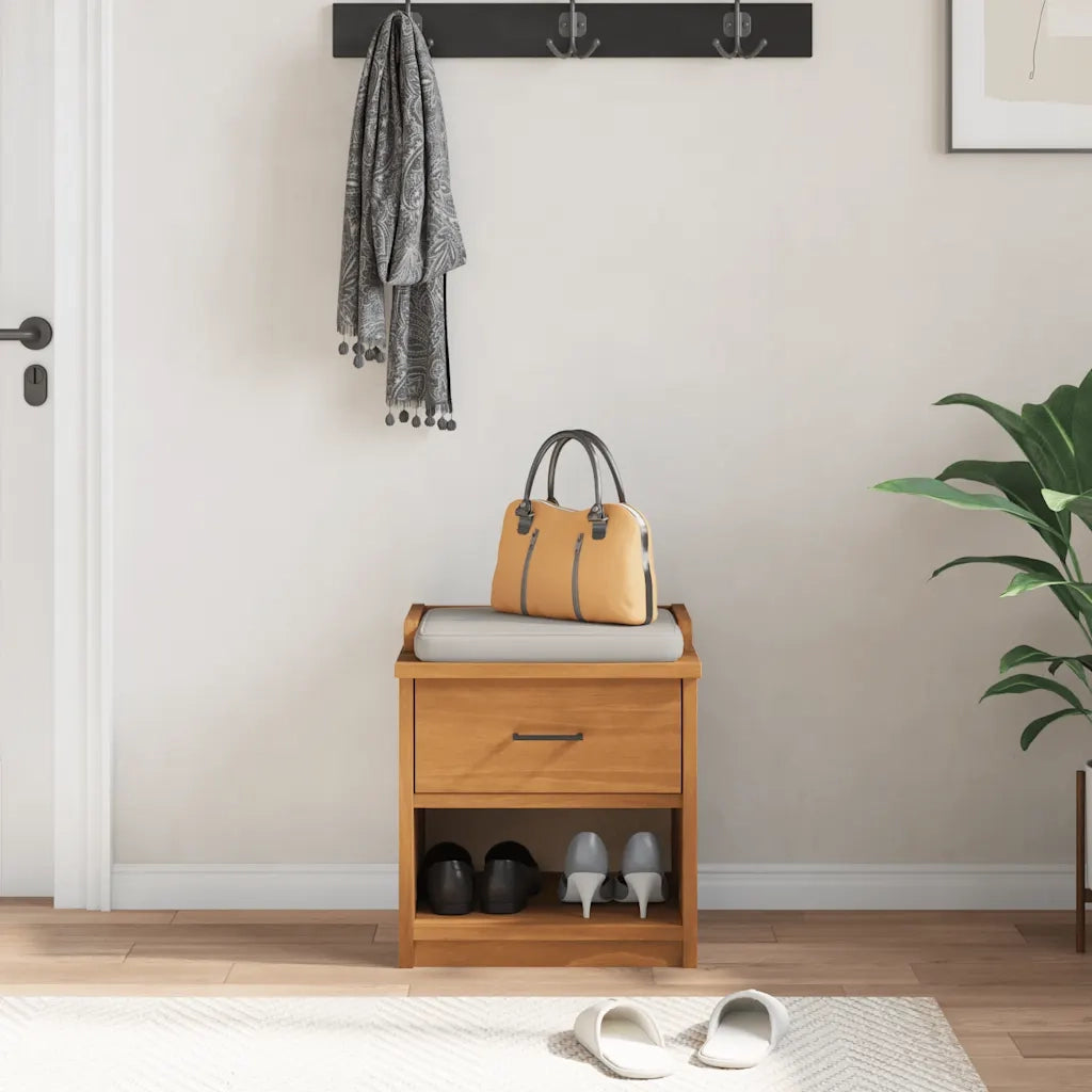 Panca da Corridoio SANDNES 45x40x50 cm Legno Massello di Pino 4010445