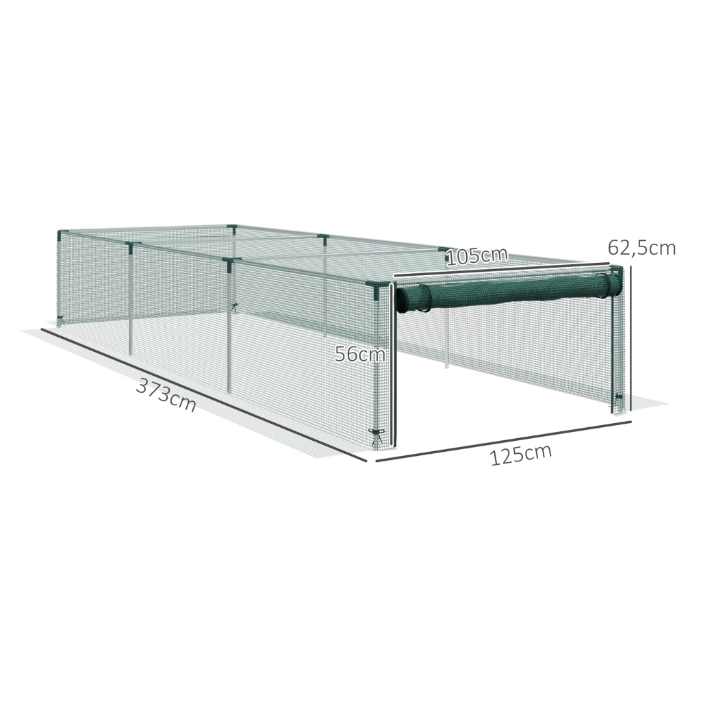 Tenda Protettiva per Piante con Porta a Zip ¨C Zephmum ¨C Verde/Argento 125x125x62.5 cm