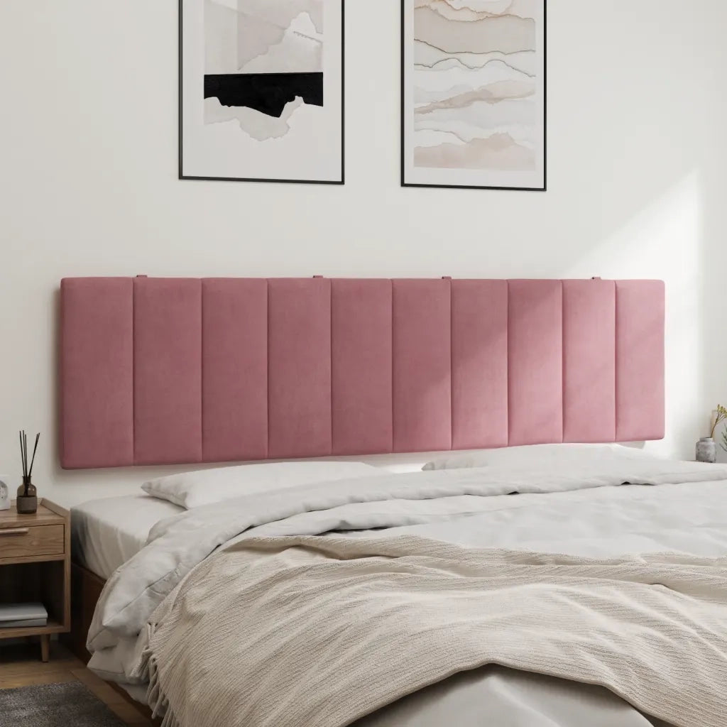 Cuscino Testiera Hanko Rosa 180 cm in Velluto 374686