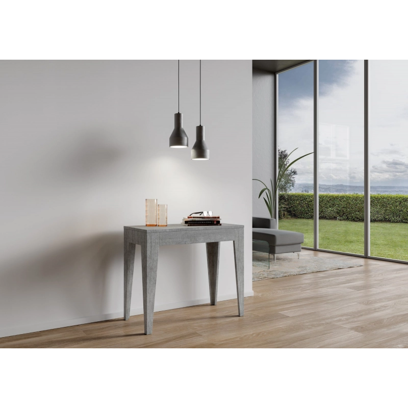 Consolle allungabile 90x42/198 cm Isotta Small - Cemento