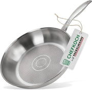 Padella a cerniera Ø 28 cm con fondo a ragnatela in acciaio inox di alta qualità - Adatto a tutti i fornelli