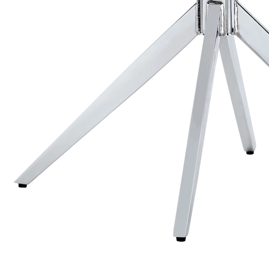 SEDIA Girevole Set da 2 pezzi 77 cm PU Bianco struttura in metallo