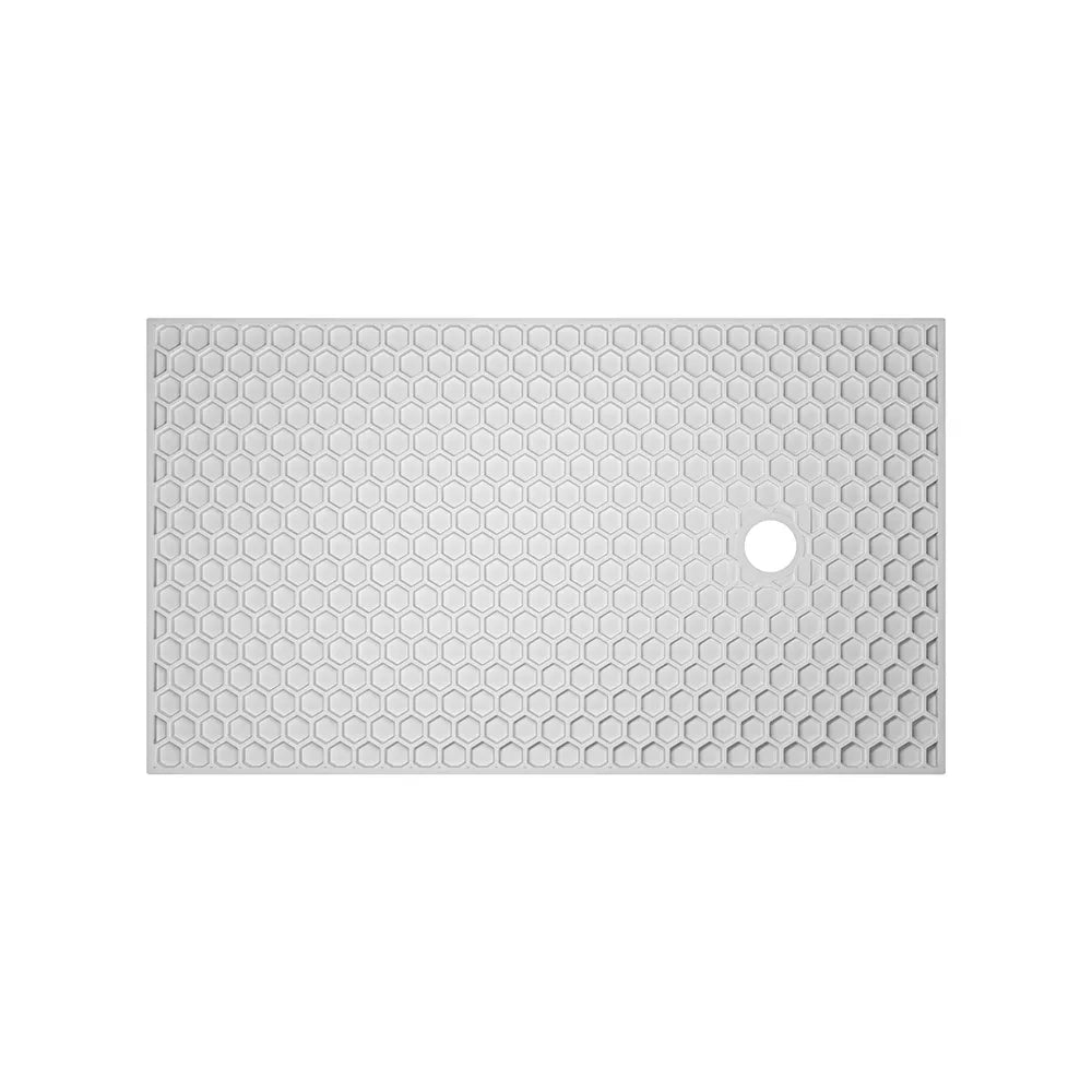 Piatto doccia rettangolare 90x100 cm in marmoresina bianco effetto pietra h3 cm | Milos