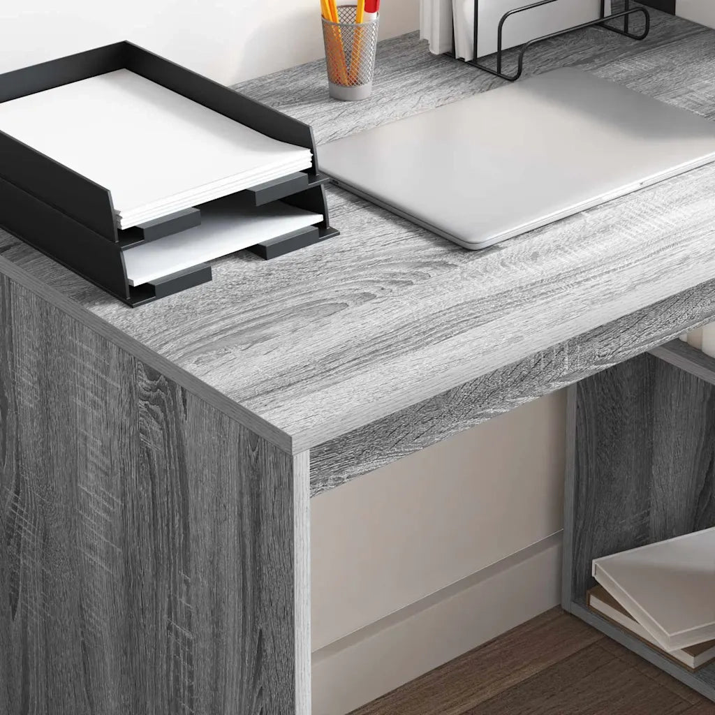 Scrivania | Tavolo da Ufficio Grigio Sonoma 108 x 55 x 103.5 cm Legno multistrato