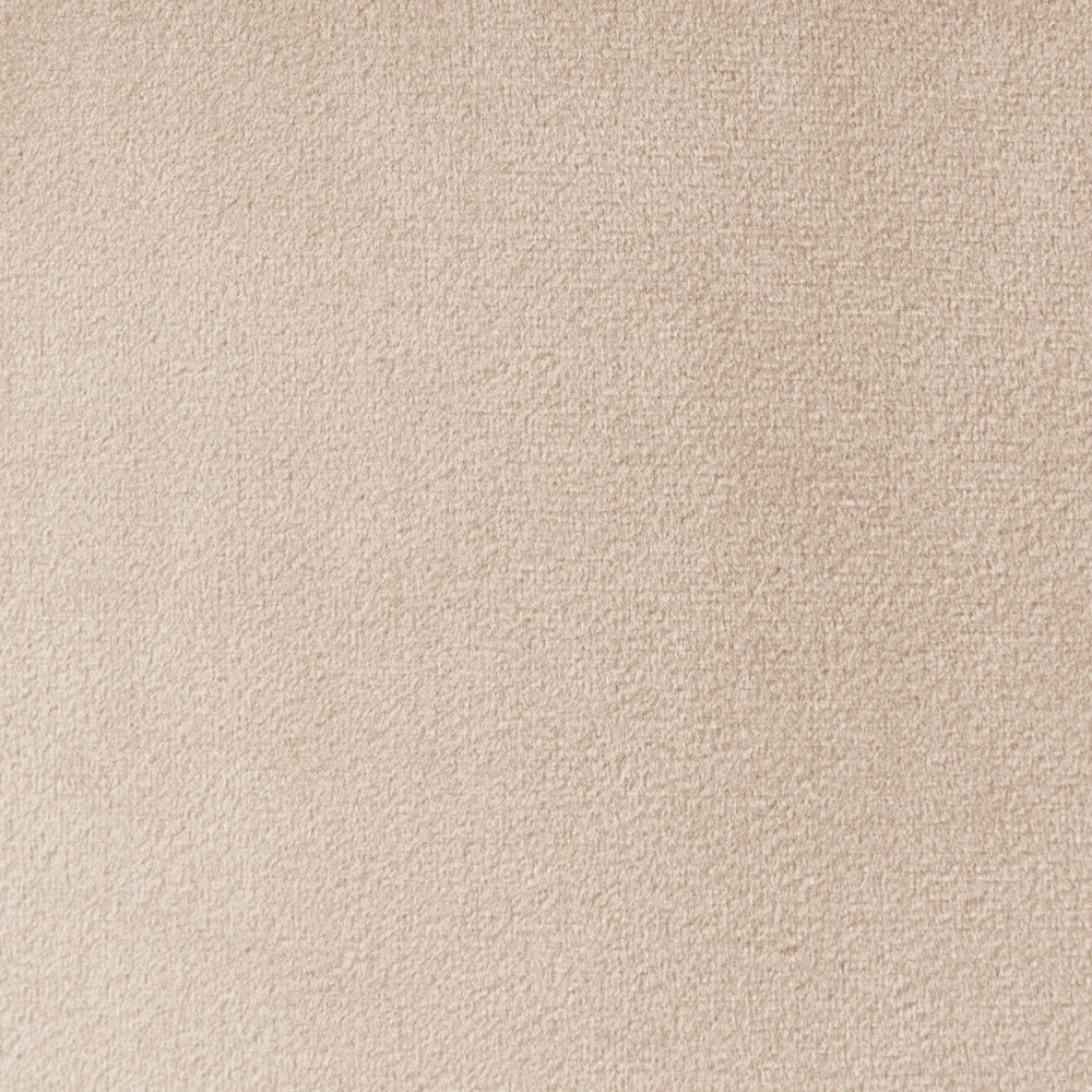 Pouf Beige Velluto Pouf Poggiapiedi Rotondo Glam