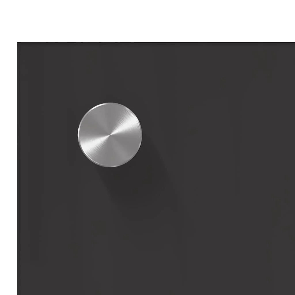 Set di 2 paraschizzi moderni per cucina resistenti al calore 90 x 60 cm in vetro temperato grigio scuro 02_0056246