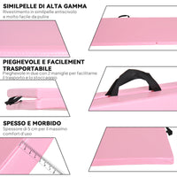Tappetino Ginnastica Pieghevole 180x60x5 cm Materassino Fitness in PU Rosa