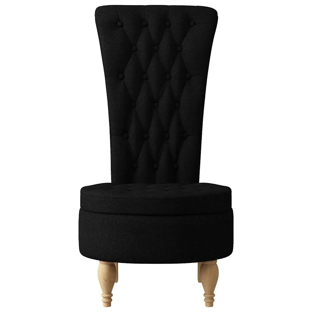 Divano Sedia-Poltrona Slipper Nero 56,5 x 70 x 110 cm Tessuto