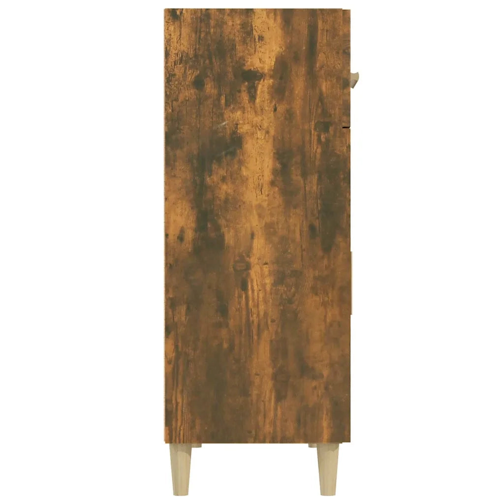 Credenza Rovere Fumo 69,5x34x89 cm in Legno Multistrato 817357