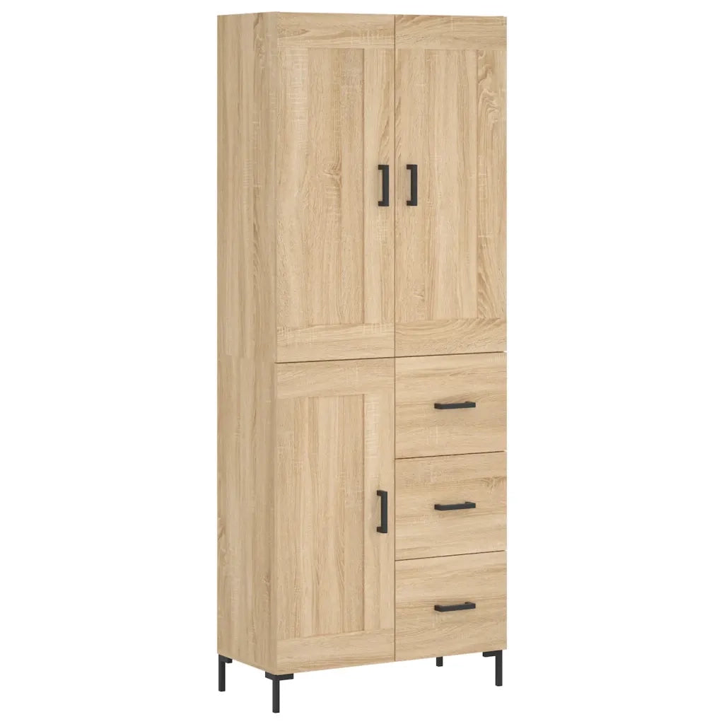 Credenza Rovere Sonoma 69,5x34x180 cm in Legno Multistrato 3200004