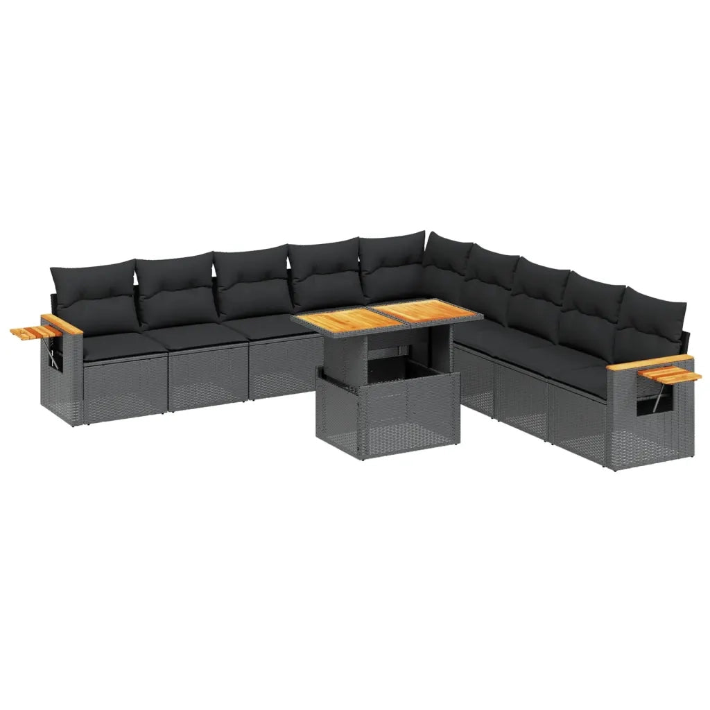 Set Divani da Giardino 11 pz con Cuscini in Polyrattan Nerocod mxl 113025